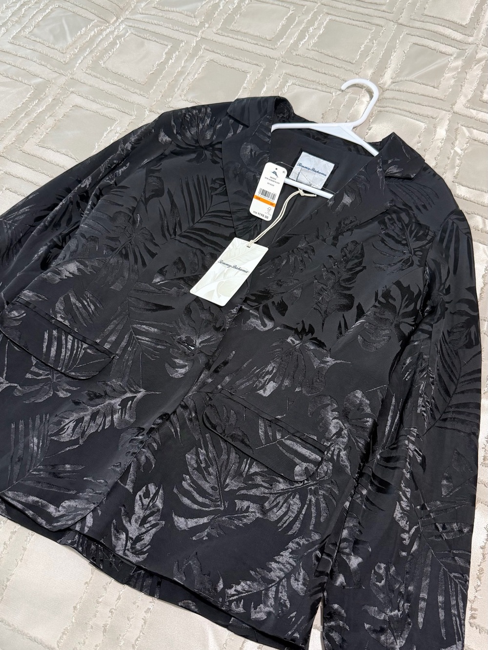 Tommy Bahama Black Floral Jacquard Blazer